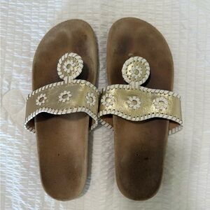 Jack Rogers Gold and white Women's Sandals